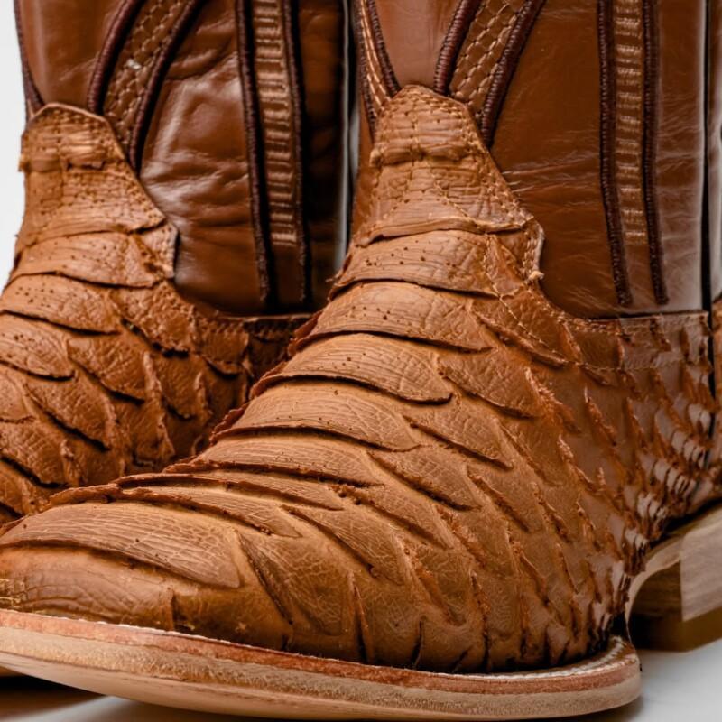 Matte Tan Jumbo Python Boots