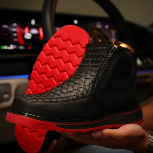 Black Basketweave Cowboy Boots