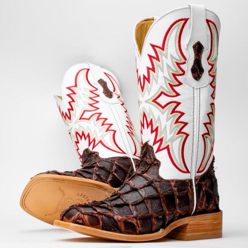 Rustic Brown Pirarucu Boots