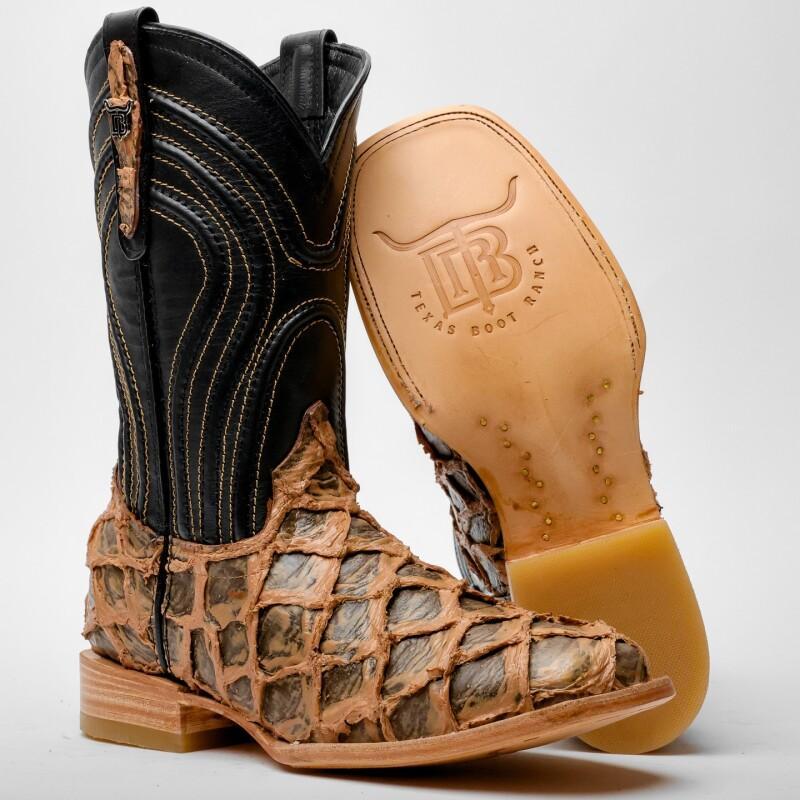 Light Brown Rustic Jumbo Pirarucu Boots