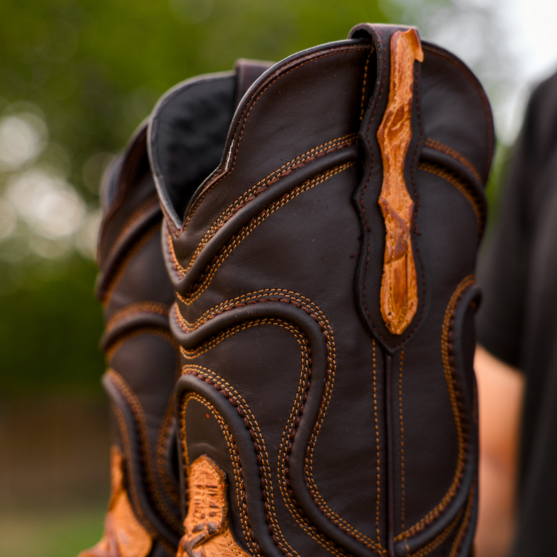 Artisan Rustic Matte Piraroucu Boots - Square Toe