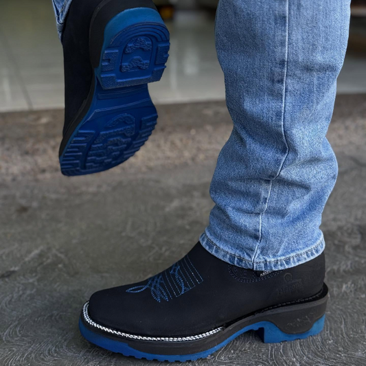 Stitches Blue Sole Cowboy Boots