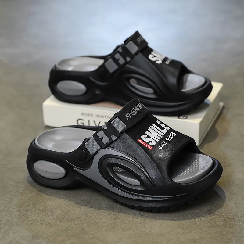 Men's Sports Sandals Summer Wear Thick Sole Soft Non-Slip Durable Outdoor Waterproof Beach Shoes