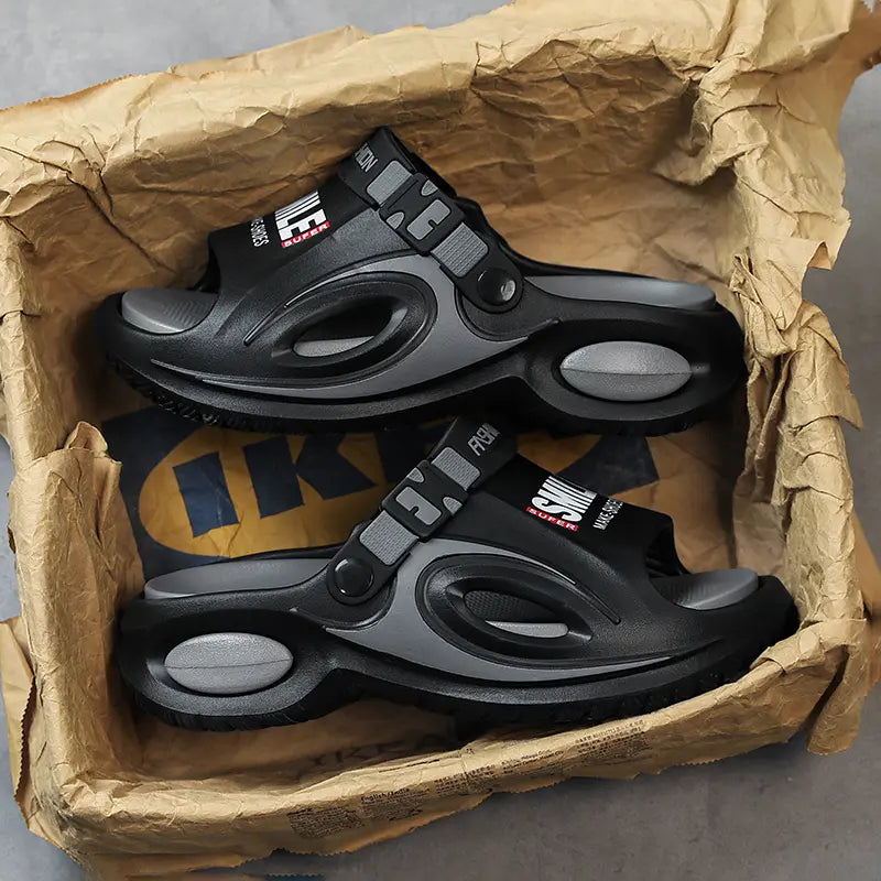 Men's Sports Sandals Summer Wear Thick Sole Soft Non-Slip Durable Outdoor Waterproof Beach Shoes