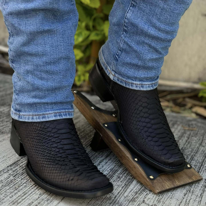 Original Tobacco Python Leather Boots