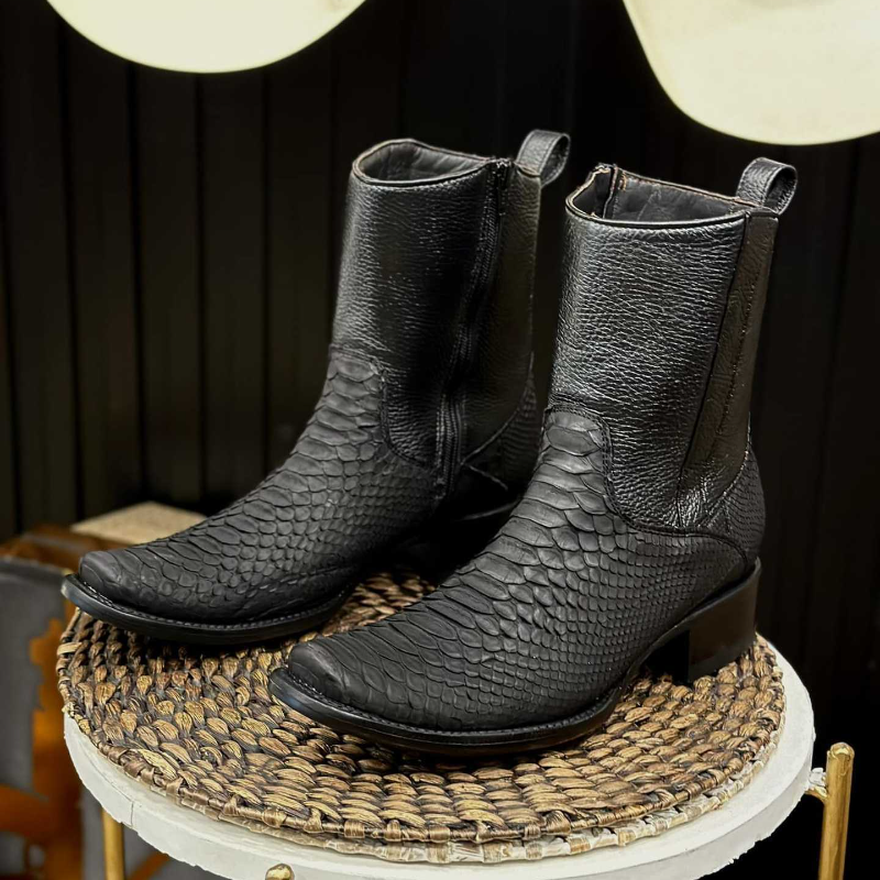 Original Tobacco Python Leather Boots