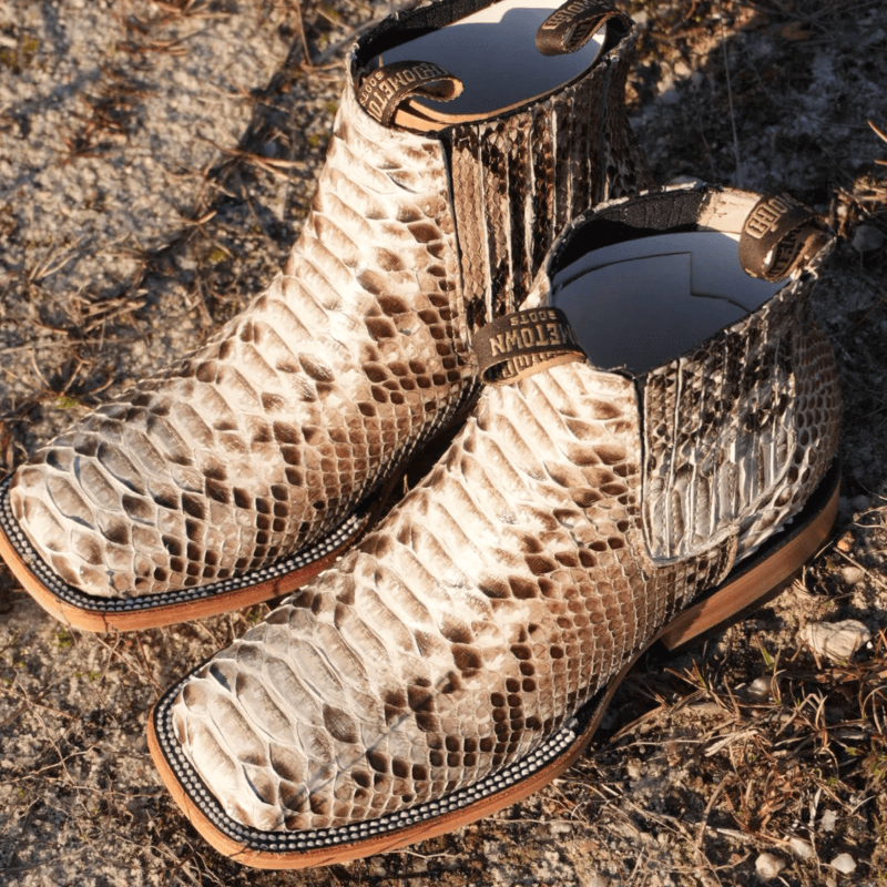 Genuine Natural-colored Python Leather Boot