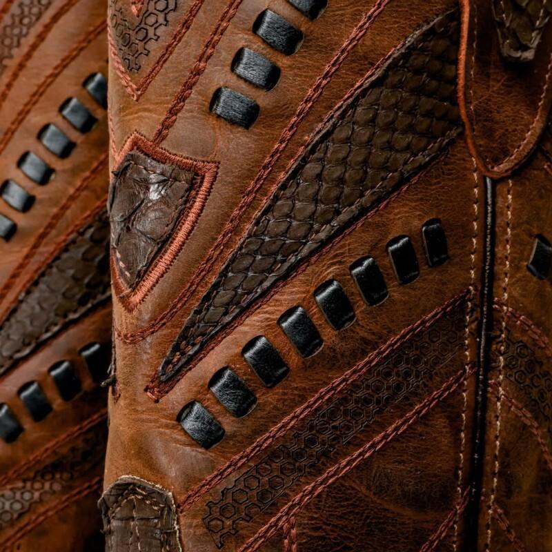 GENUINE Matte Brown Python Boots