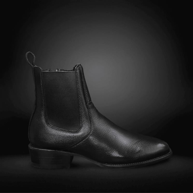 Black Cowboy Ankle Boot