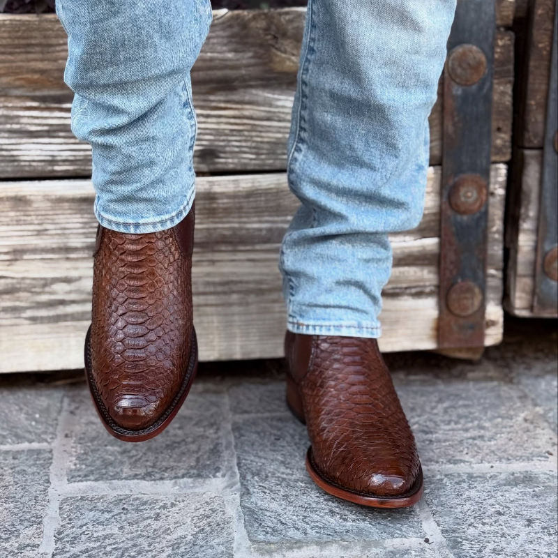 Luchesse Cinnamon Python Boots