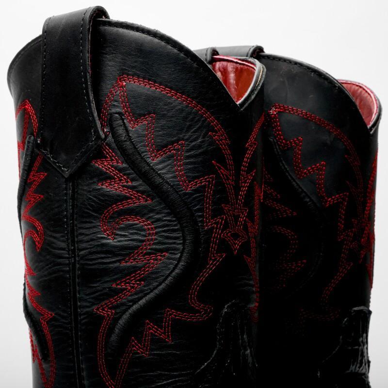 Black Caiman Neck Leather Boots With 3D Lightweight Sole - Composite Toe