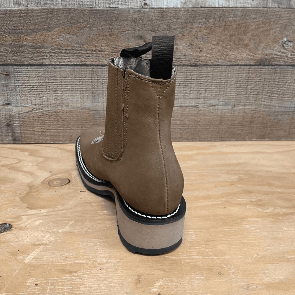 Embroidery Design Western Ankle Boot - Square Toe