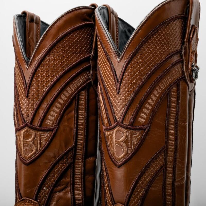 Matte Tan Jumbo Python Boots