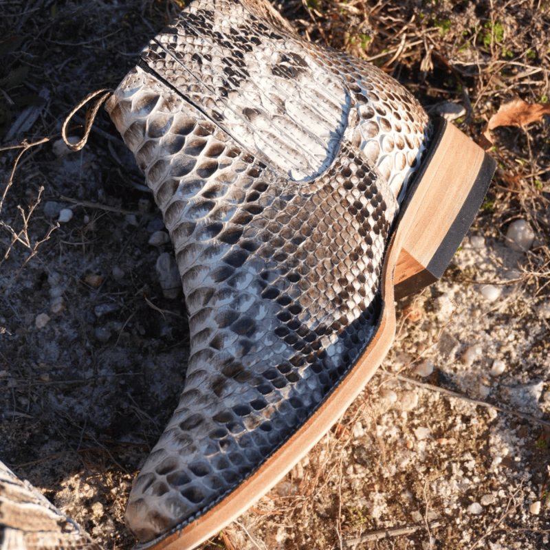 Genuine Natural-colored Python Leather Boot