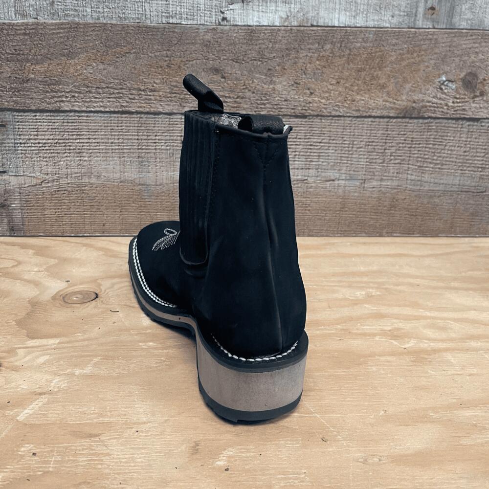 Embroidery Design Western Ankle Boot - Square Toe