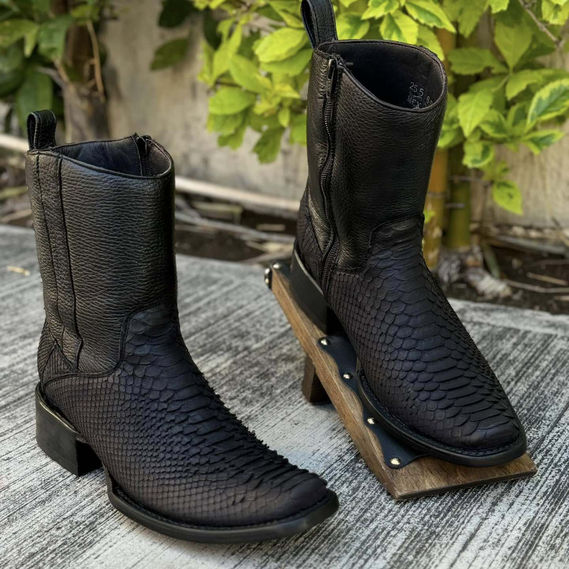 Original Tobacco Python Leather Boots