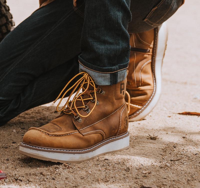 Magnolia Sided Zip Soft Toe Wedge Work Boots