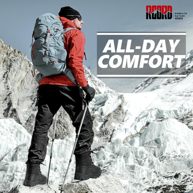 Men's Snow Boots Waterproof Insulated Mountaineering Shoes