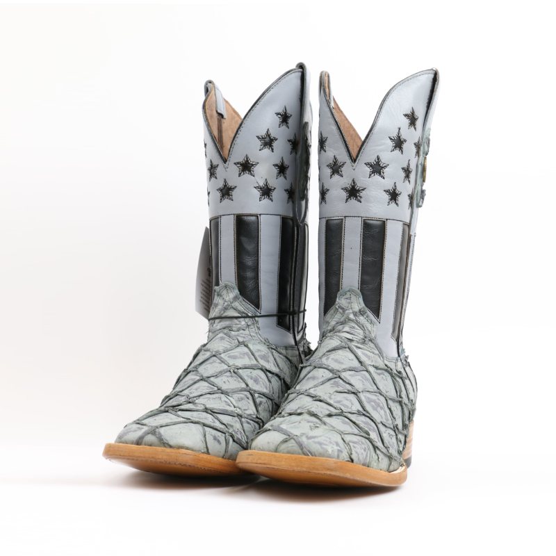 Chero’s Premium Exotic Pirarucu Storm Cloud Cowboy Boots