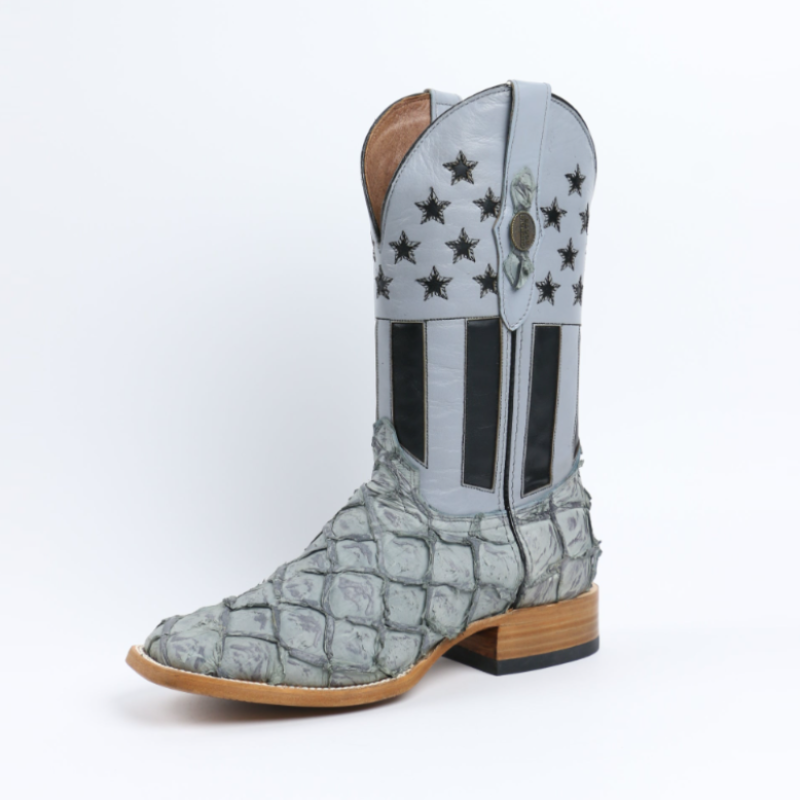 Chero’s Premium Exotic Pirarucu Storm Cloud Cowboy Boots