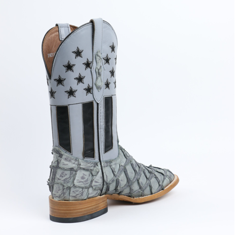 Chero’s Premium Exotic Pirarucu Storm Cloud Cowboy Boots