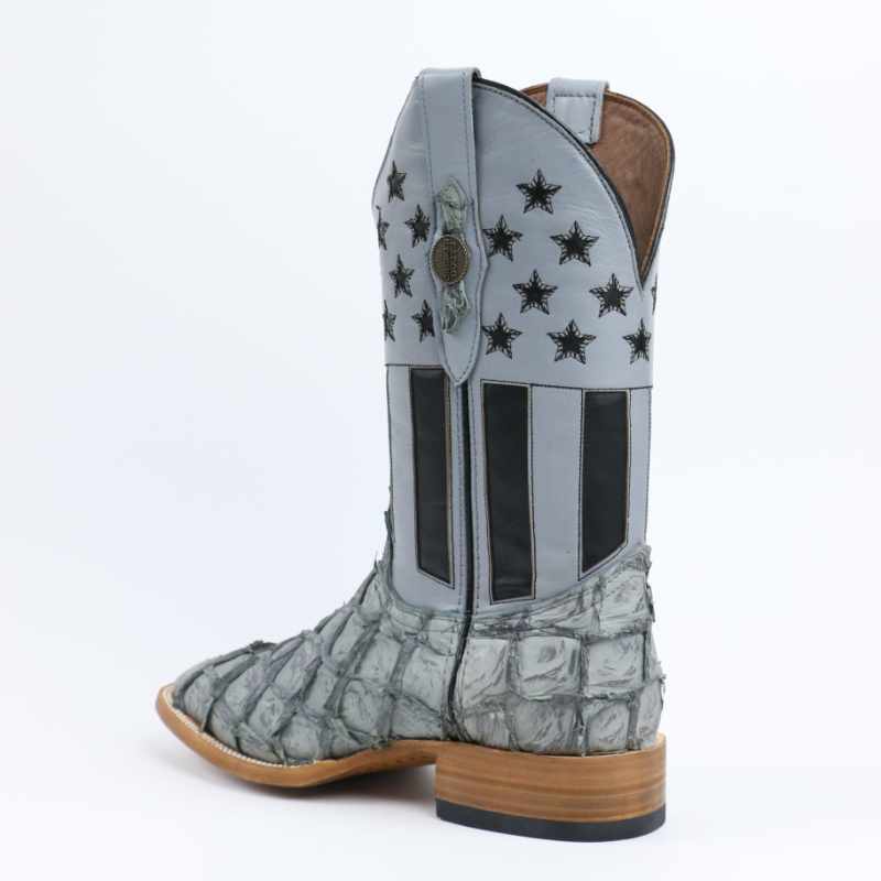 Chero’s Premium Exotic Pirarucu Storm Cloud Cowboy Boots