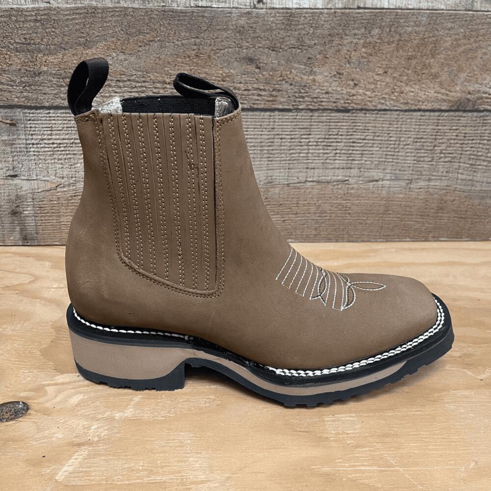 Embroidery Design Western Ankle Boot - Square Toe