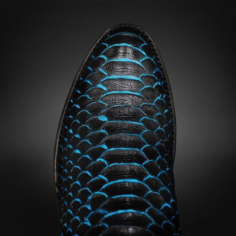 Black Cherry Python Boots