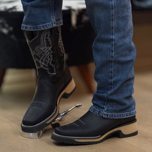 Rodeo Black Boots - Dual Density Sole