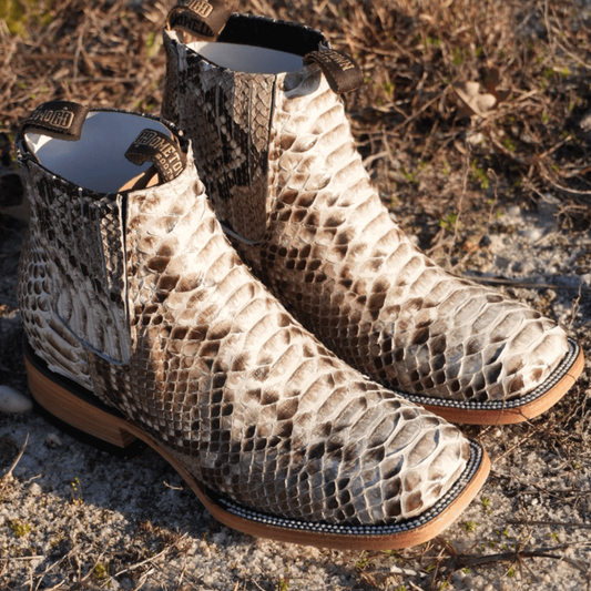 Genuine Natural-colored Python Leather Boot