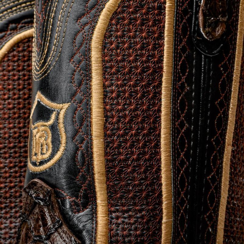 Brown Mini Piraroucu Leather Boots - Square Toe