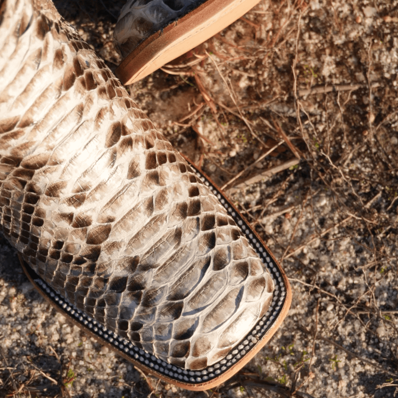 Genuine Natural-colored Python Leather Boot