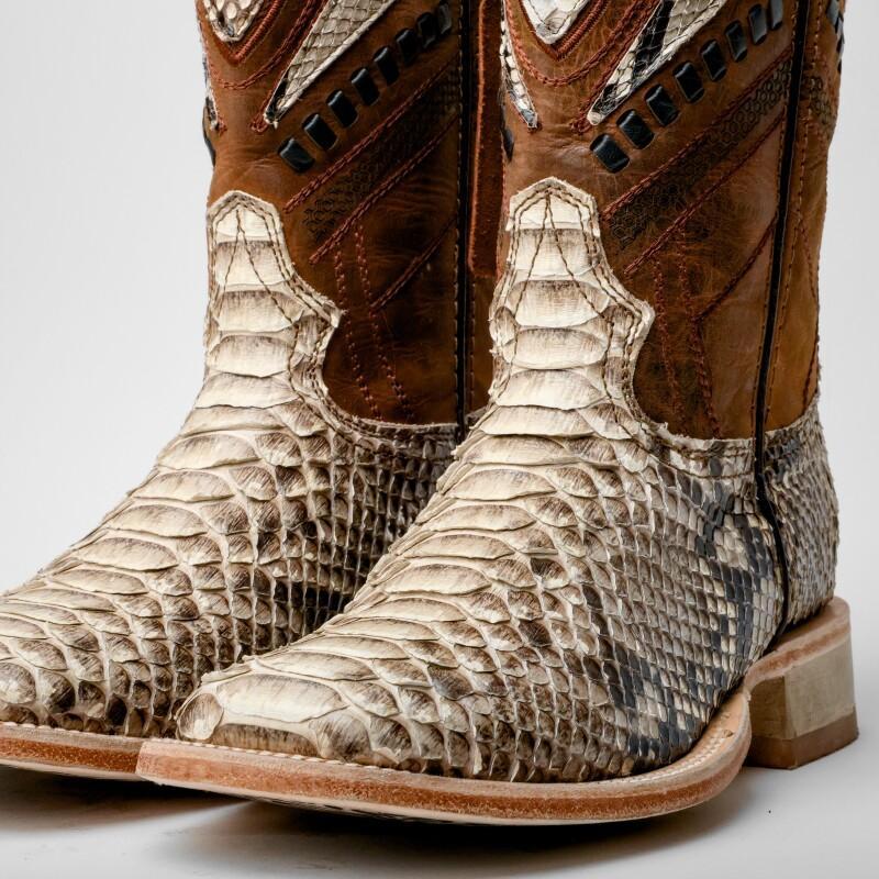 Genuine Python Boots - Square Toe