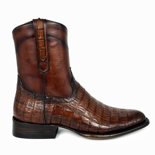 Brown Cola De Cocodrilo Boots