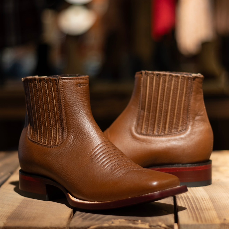 Honey-colored Ankle Boots