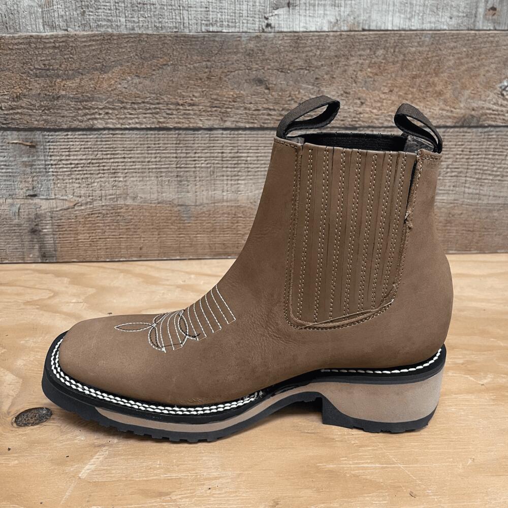 Embroidery Design Western Ankle Boot - Square Toe